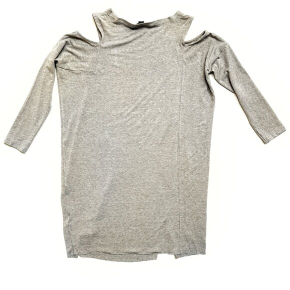 <All Saints> Esther Cold-Shoulder Grey Jersey Dress - Picture 12 of 16